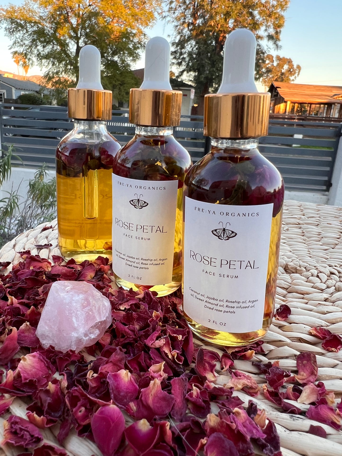 Rose petal face serum